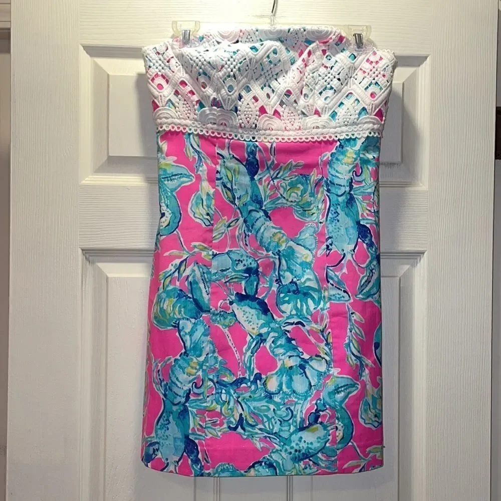 Lilly Pulitzer Brynn Lobsters in Love Dress - Picture 3 of 7